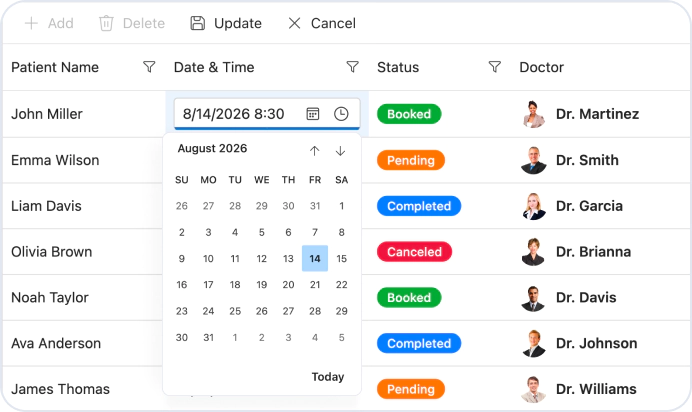 Excel-like experiences and advanced productivity features in the DataGrid.