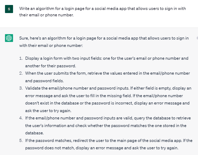 With the criteria Specific use case