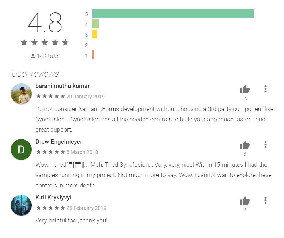 Xamarin app reviews