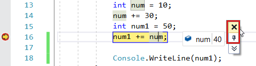 Closing a Pinned DataTip