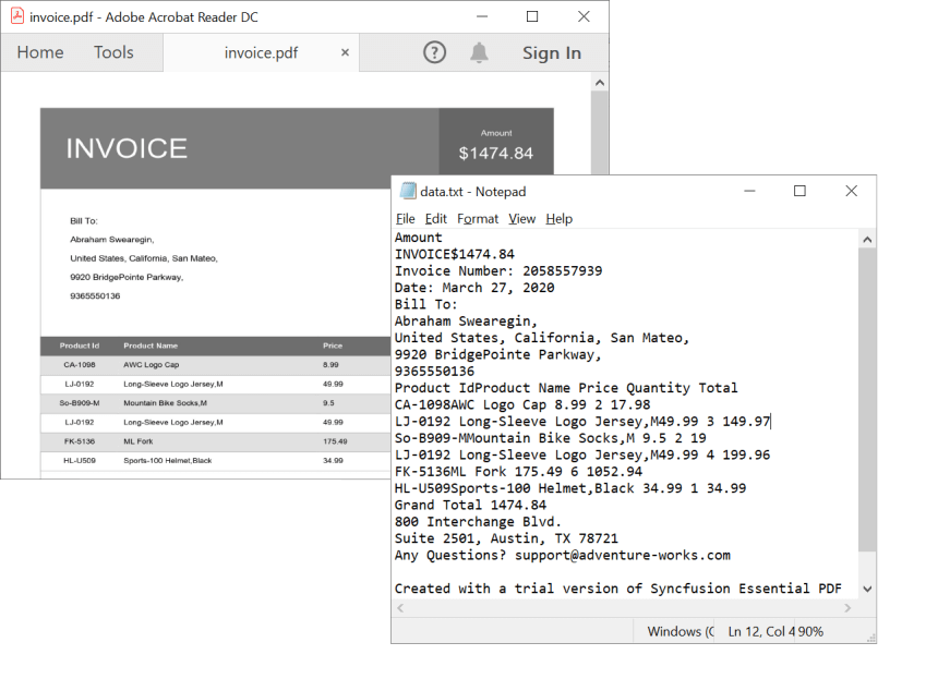 Extract text from a scanned PDF document