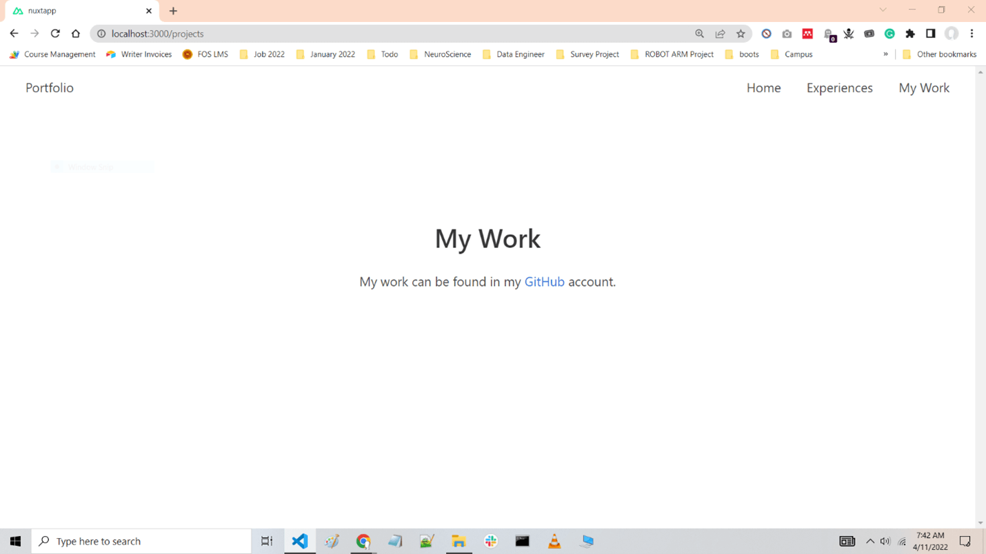 My Work tab