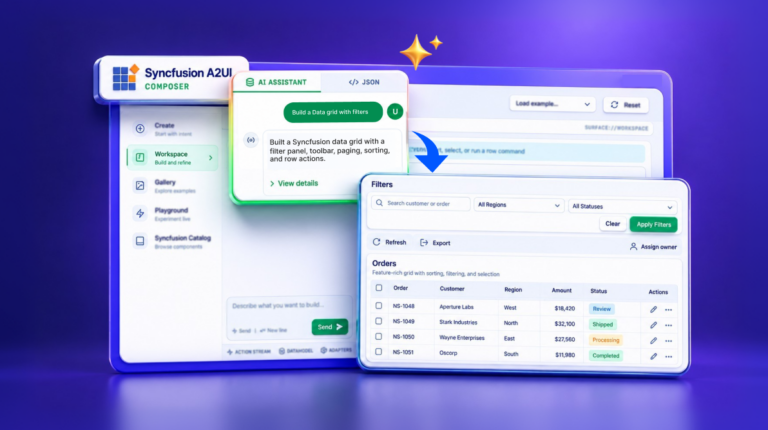 Build Agent-Driven UI Designs Faster Using Syncfusion A2UI Composer