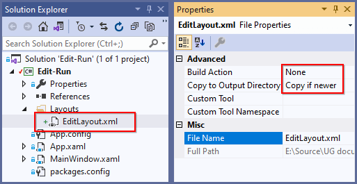 Create xml file to save the layouts