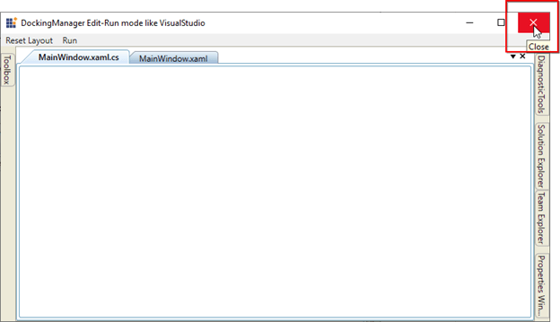 WPF Docking Control Saving the Layout while Closing the Application like in Visual Studio