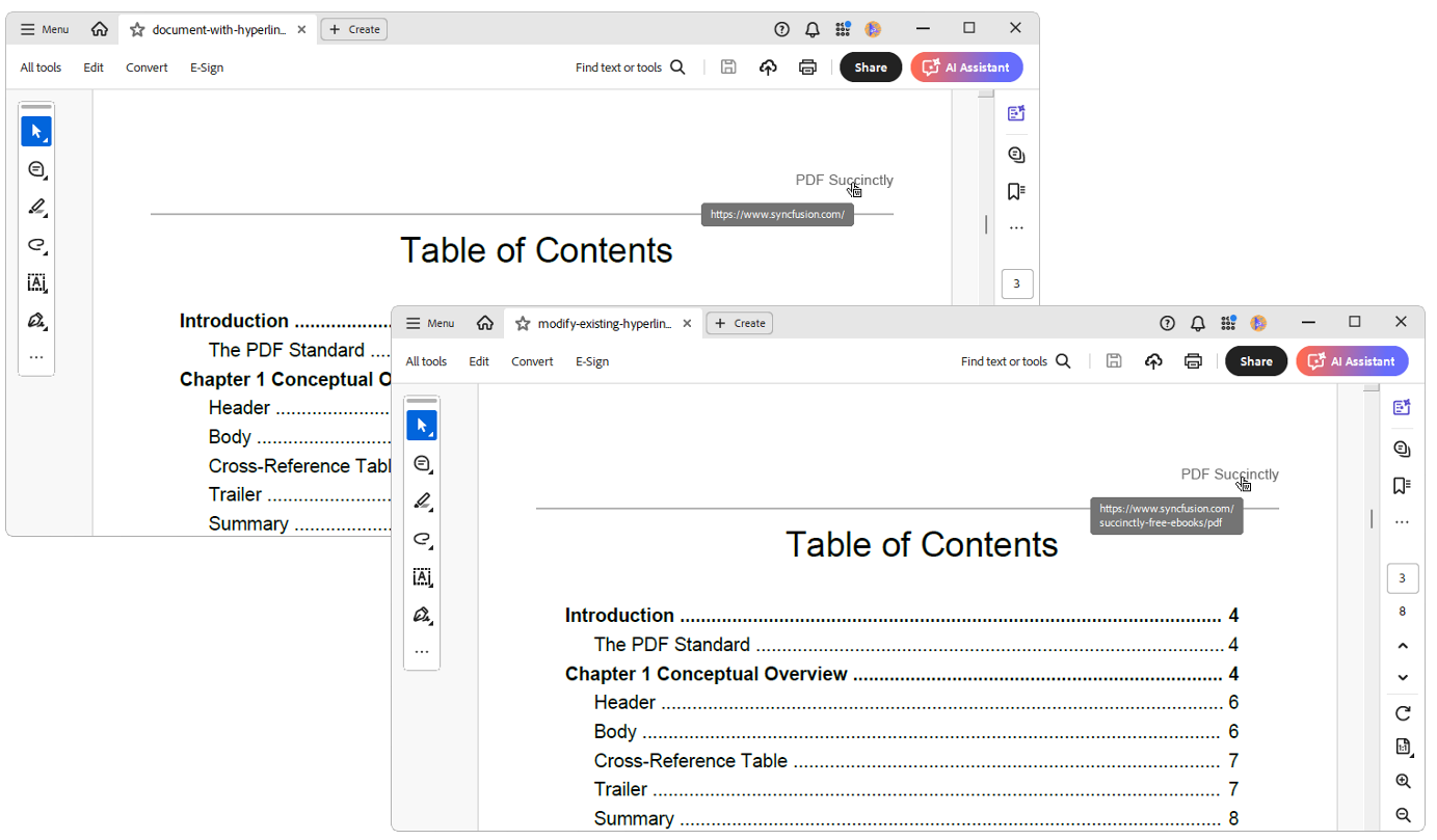 Modify existing Hyperlinks in a PDF