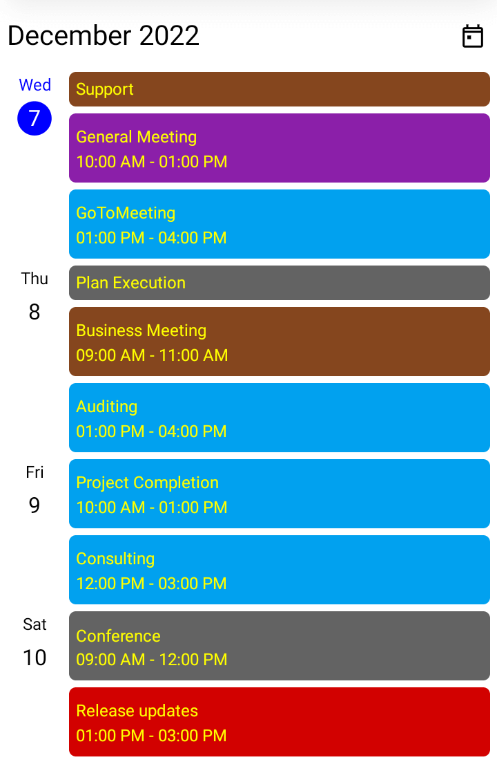 Customizing the Agenda View’s Appointment Text Style in the .NET MAUI Scheduler