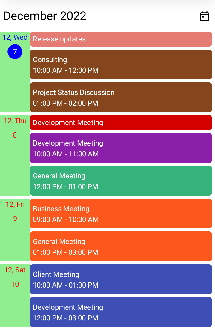 Customizing the Day Header in the .NET MAUI Scheduler’s Agenda View
