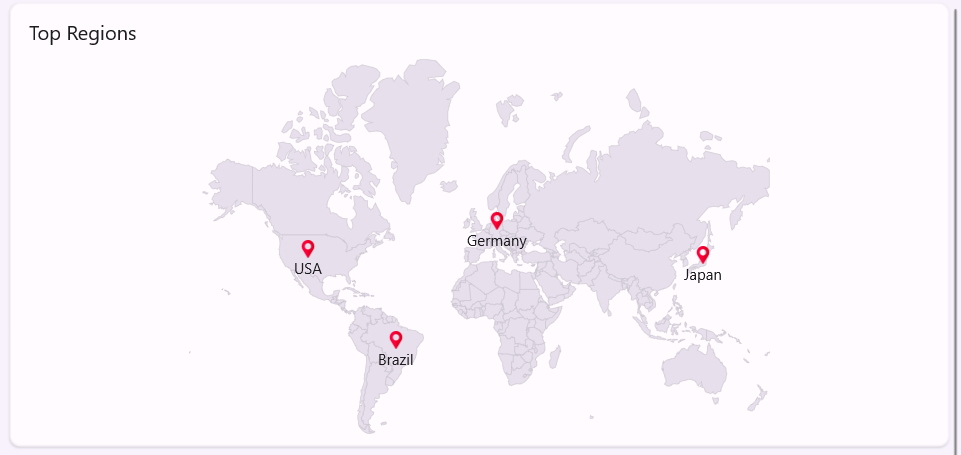 Regional sales map