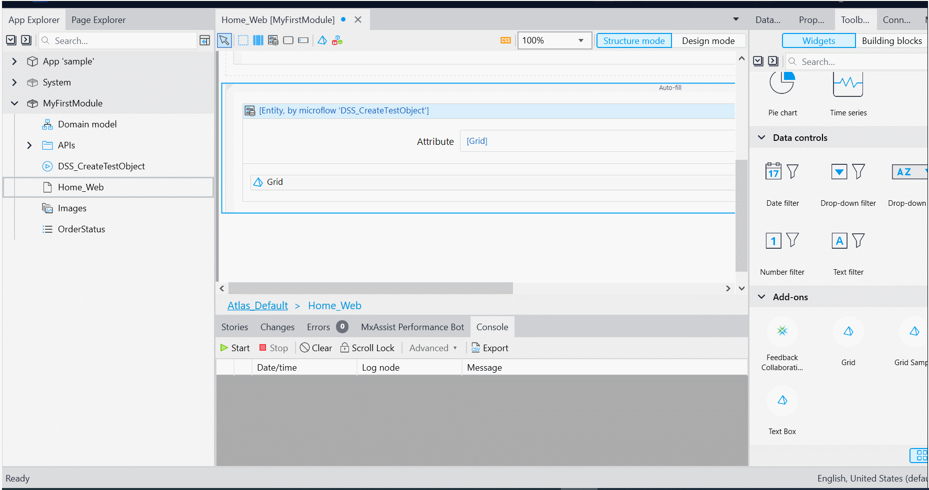 Click on the Design Mode