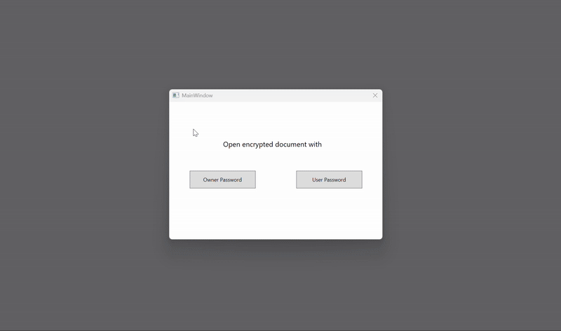 Secure PDF Access in WPF with Syncfusion PDF Viewer
