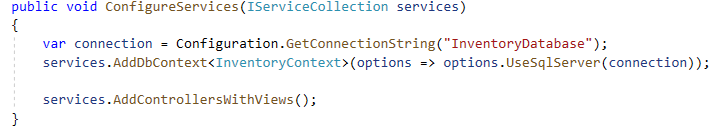Configuring services