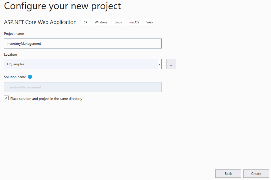 Configuring the project