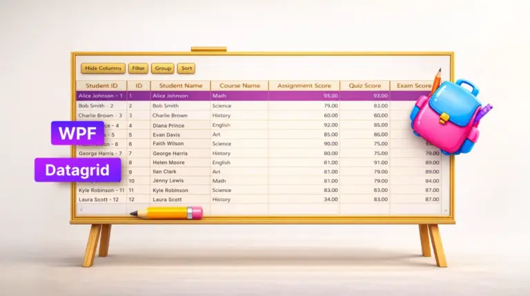 How to Build a School Grade System App in WPF DataGrid