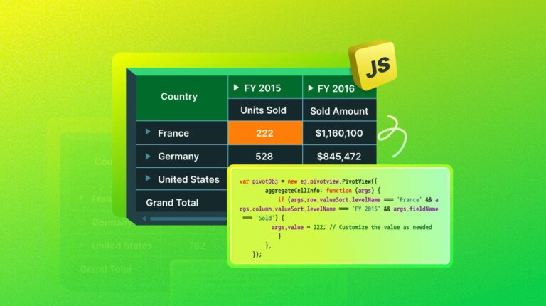 How to Customize JavaScript Pivot Table Values A Developer’s Guide