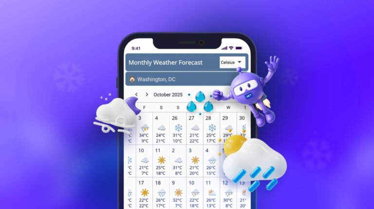 Visualize Monthly Weather Forecasts with .NET MAUI Scheduler