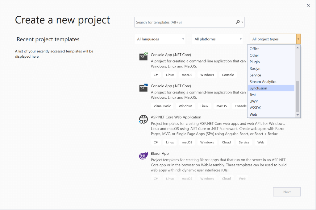 Create a new project
