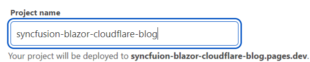 Providing the project name in the GitHub repository