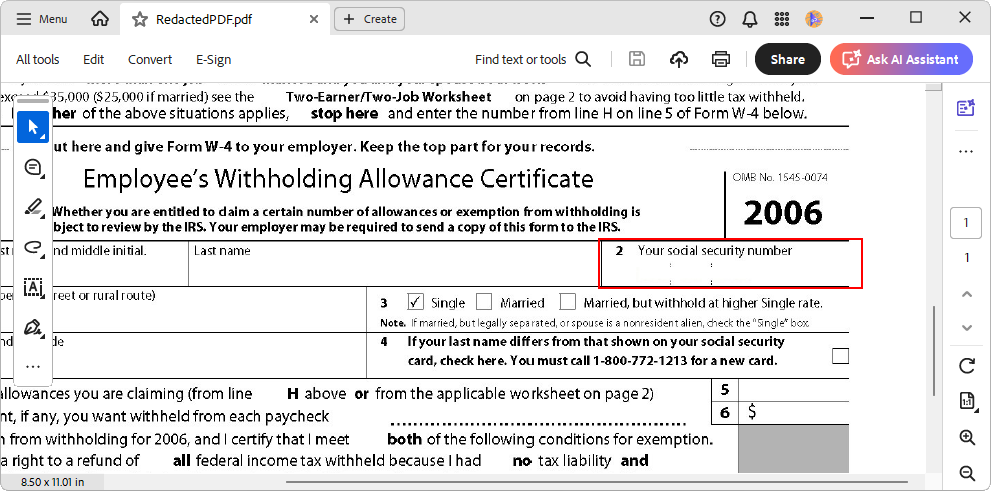 Redact scanned PDF content using OCR and C#