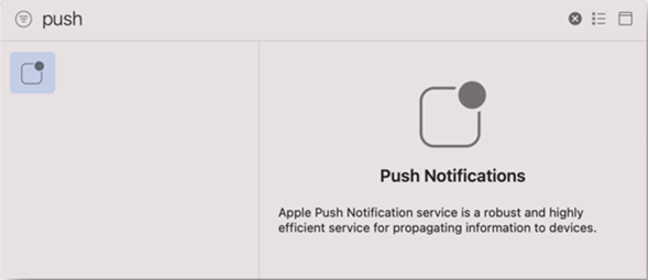 Search for Push Notifications