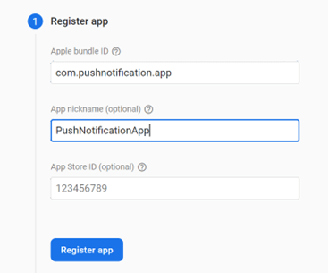 Register the app