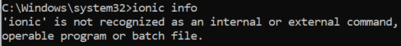 Error: Ionic CLI not installed