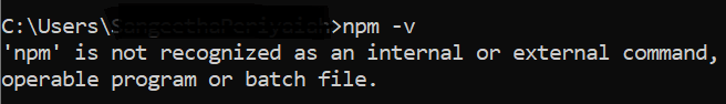 Error message
