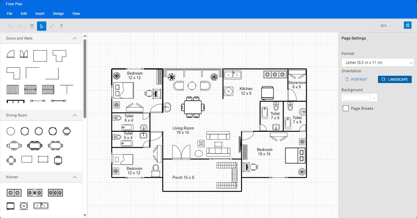 Creating a floor planner diagram using the JavaScript Diagram library
