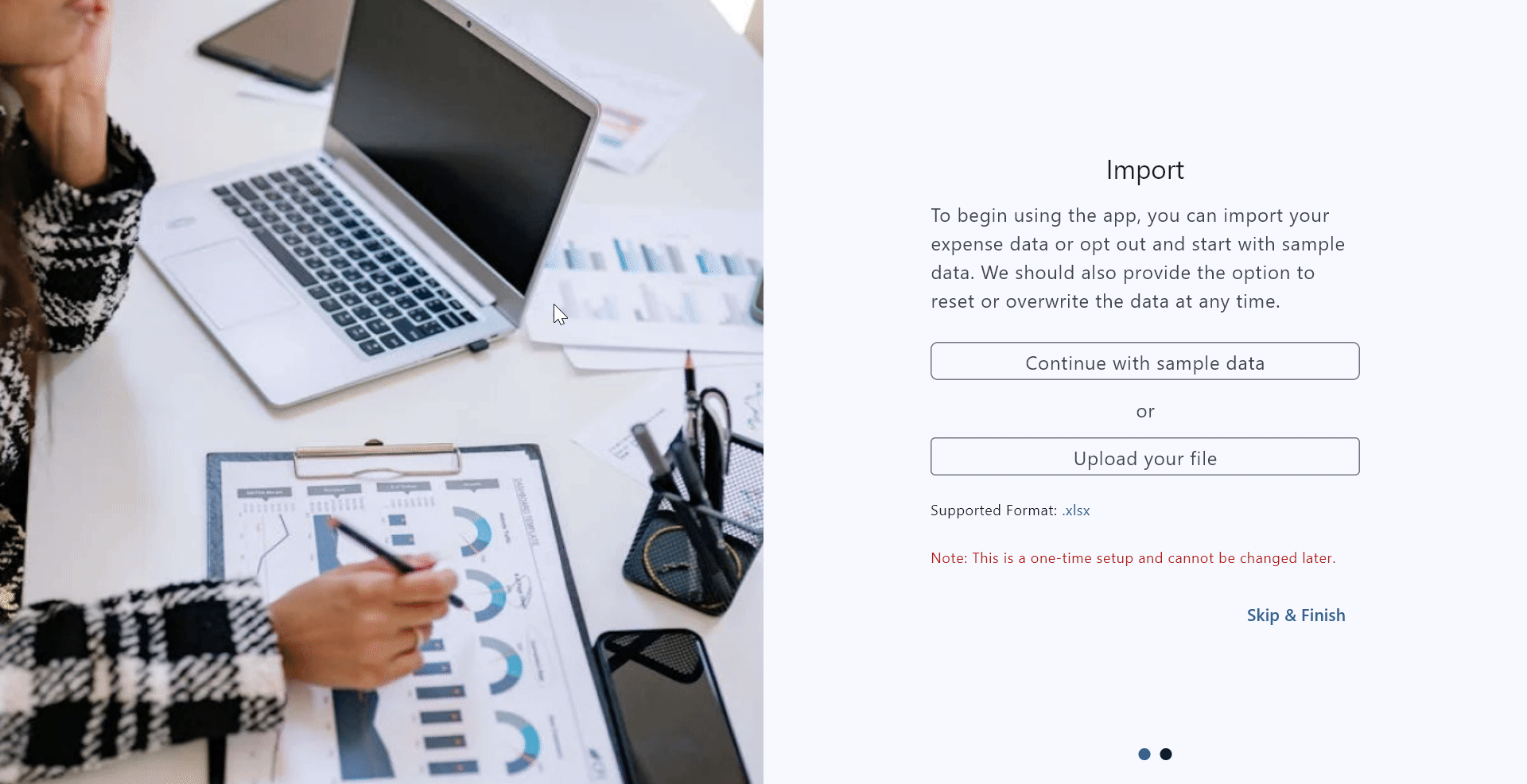Validating imported files on the Import page