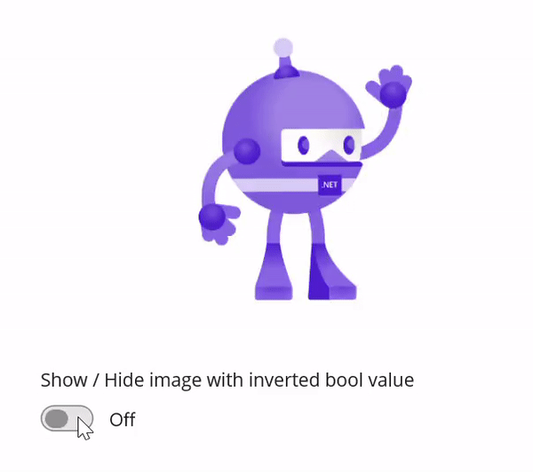 Output of .NET MAUI InvertedBoolConverter