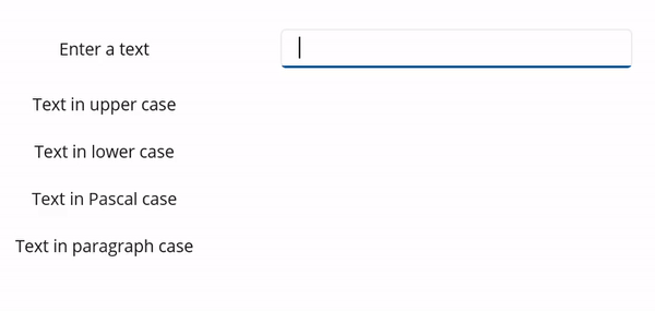 Output of .NET MAUI TextCaseConverter