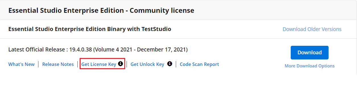 Essential Studio® Enterprise Edition- Community License