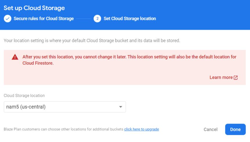 Choose the nearest location for best performance