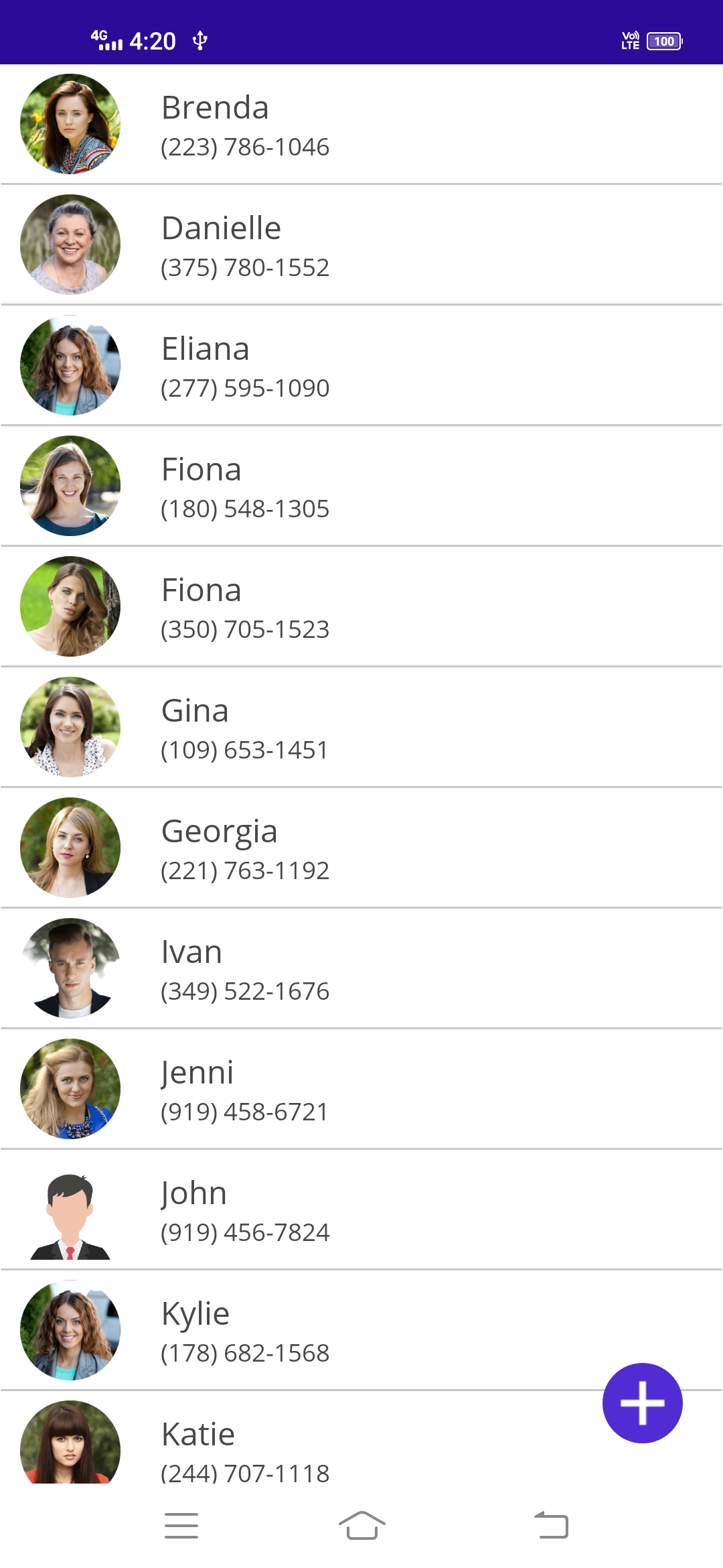 Displaying the contacts using the Syncfusion .NET MAUI ListView