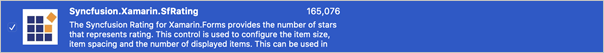 Add the Syncfusion.Xamarin.SfRating NuGet package to all your projects