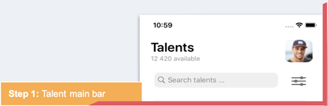 Talent main bar