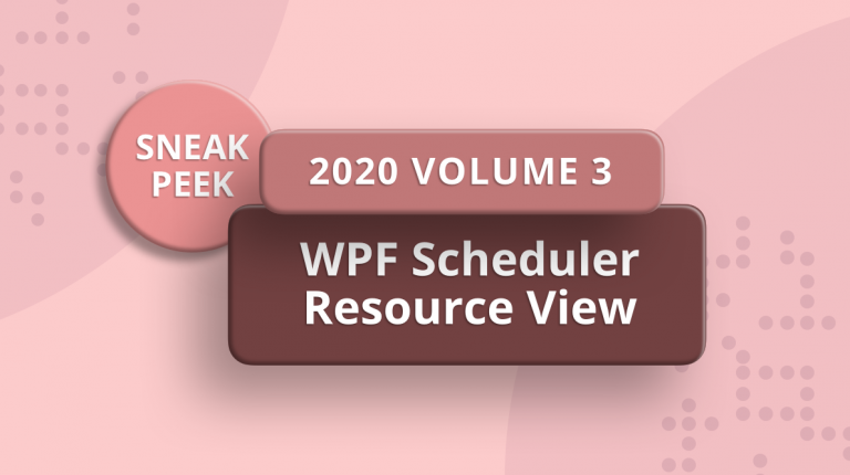 Sneak Peek at Resource View in WPF Scheduler