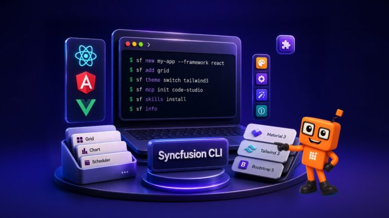 Build React, Angular, and Vue Applications Faster with Syncfusion CLI