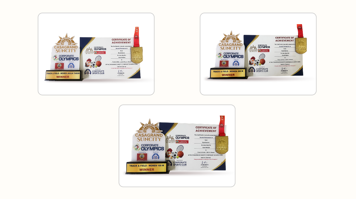 Surabi Potramarai' awards at the Corporate Olympics Chennai 2025