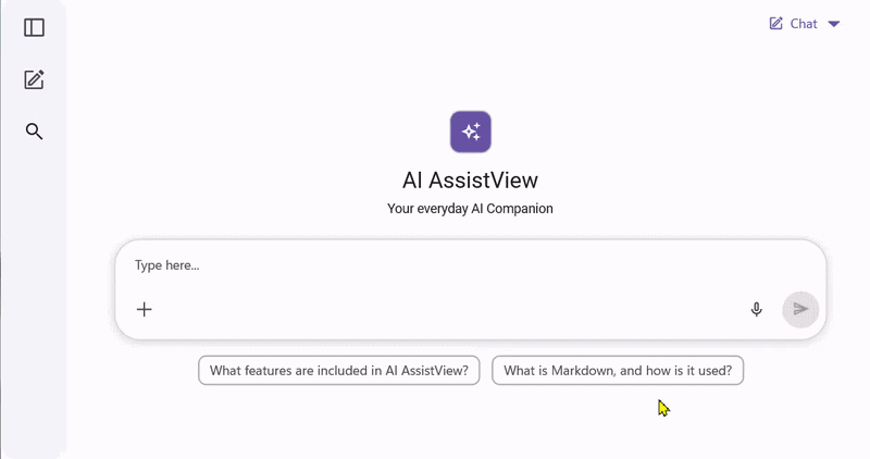 Markdown rendering and response streaming