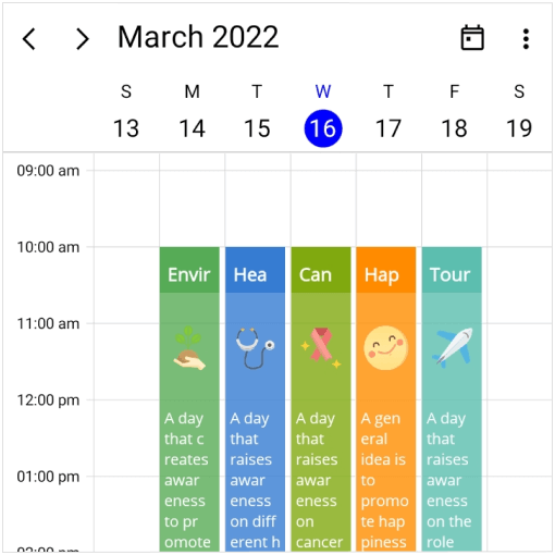Customizable UI in .NET MAUI Scheduler Control