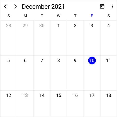 .NET MAUI Scheduler Control Month View .NET MAUI Scheduler controlmonth view