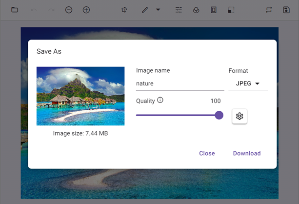 Enhanced save support in Blazor Image Editor