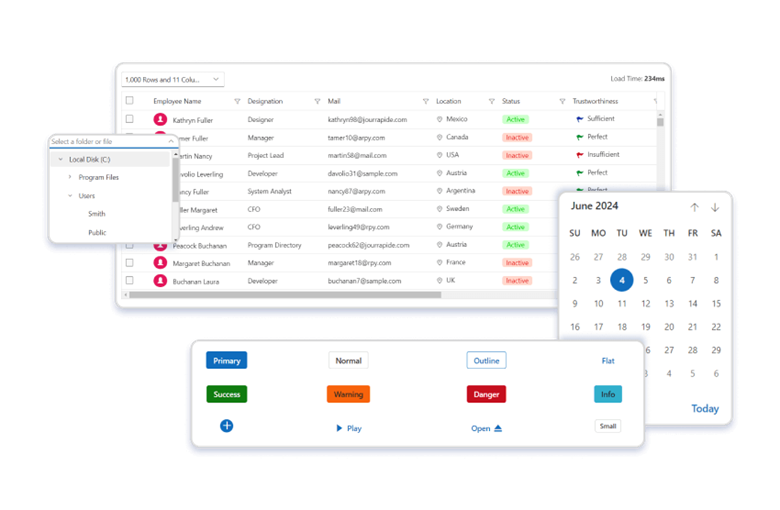 Fluent 2.0 theme support in Syncfusion Blazor components