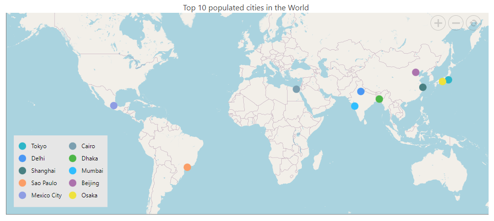 Legend Support for Online Map Providers in Blazor Maps