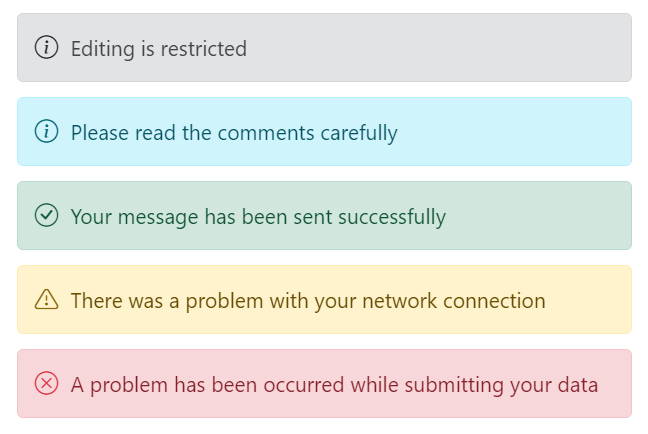 Blazor Message component