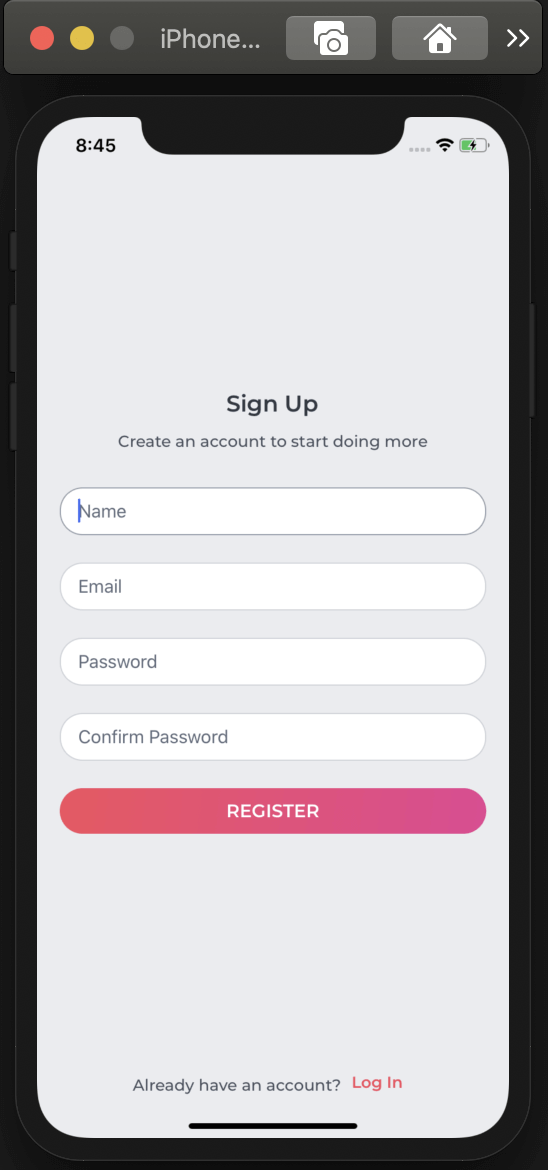 Sign Up Page