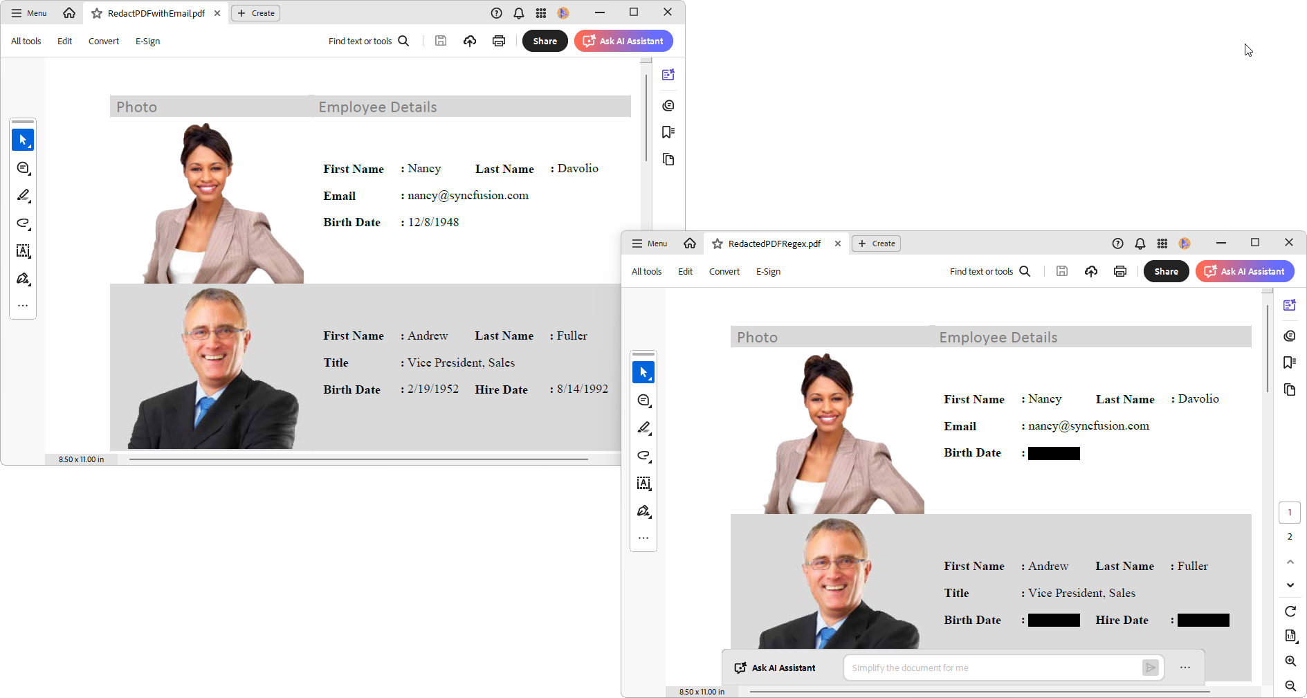 Regex-Based Redact PDF C#