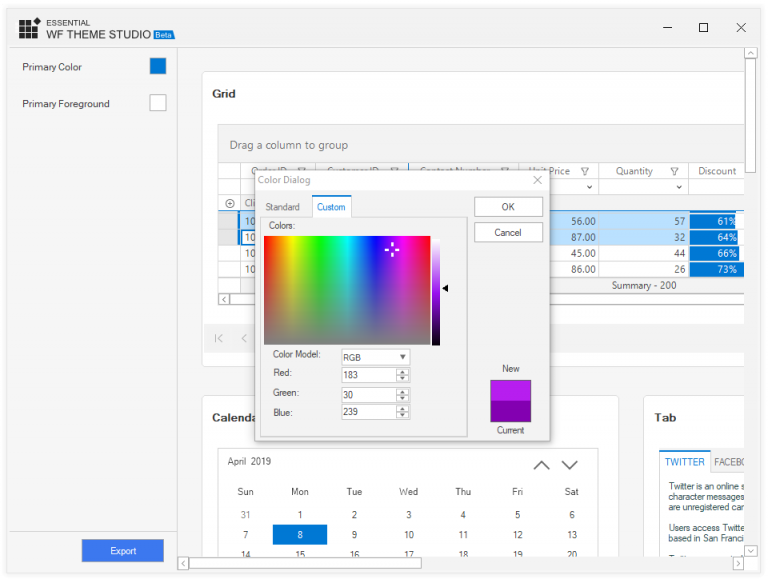 Introducing Theme Studio for Syncfusion WinForms controls | Syncfusion ...