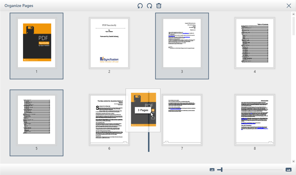Rearrange pages - PDF Viewer